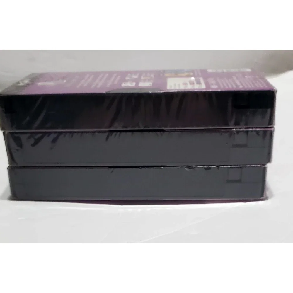 3 Sony VHS T-160 Blank Tapes 8HR Standard Grade New Sealed Vintage VCR